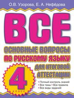 Все основные вопросы по русскому языку для итоговой аттестации 4 класс Узорова Нефедова скачать бесплатно